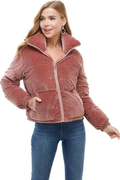 Women's Velvet Puffer Jacket - Image 3