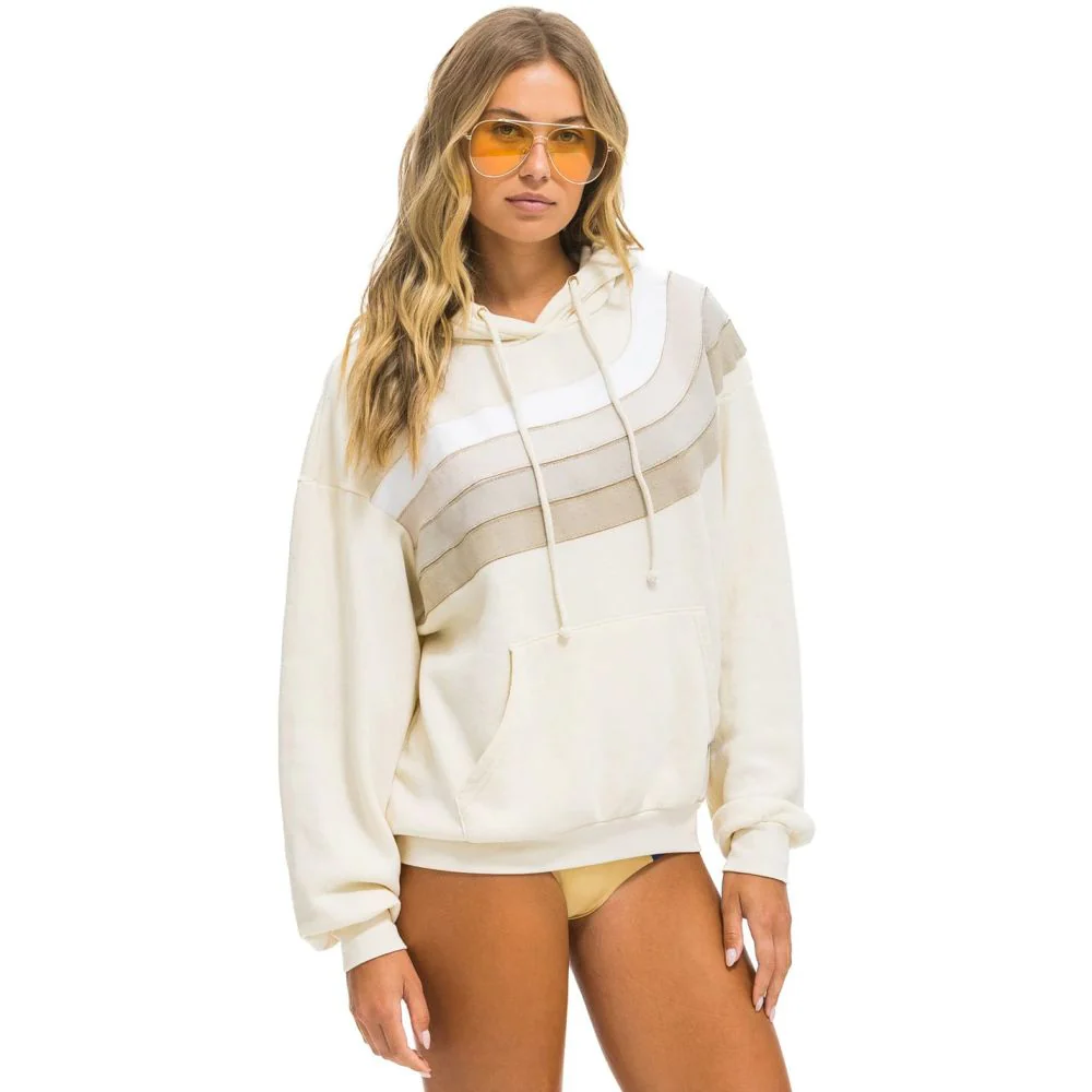 Aviator Nation Wave 4 Stripe Pullover Hoodie - Image 2