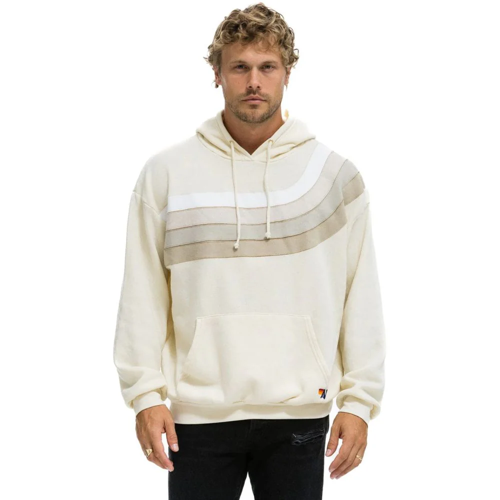 Aviator Nation Wave 4 Stripe Pullover Hoodie - Image 4