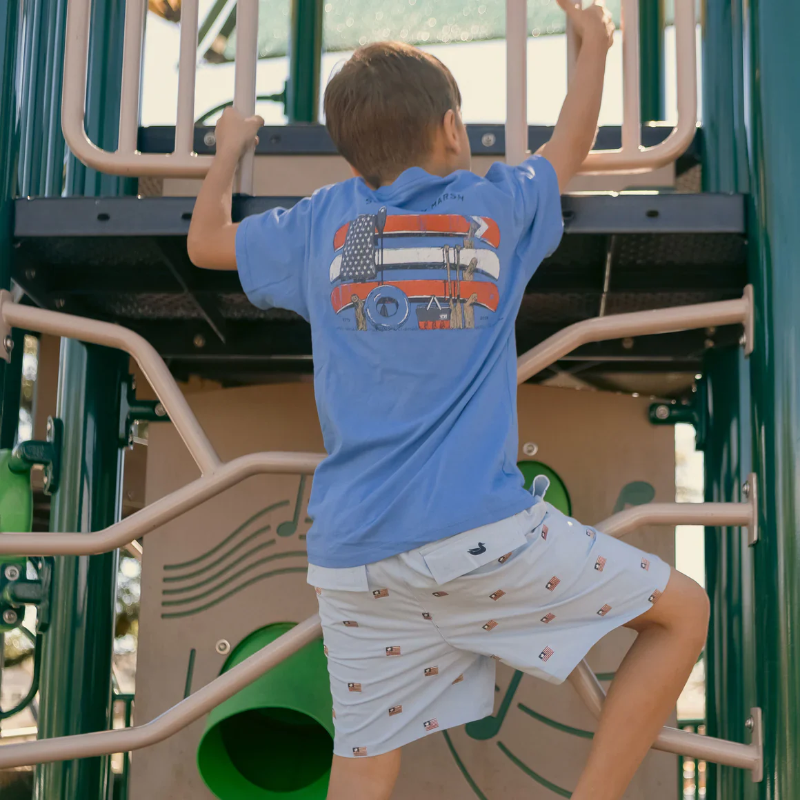 Southern Marsh Youth American Summer Short Sleeve T-Shirt - Image 2
