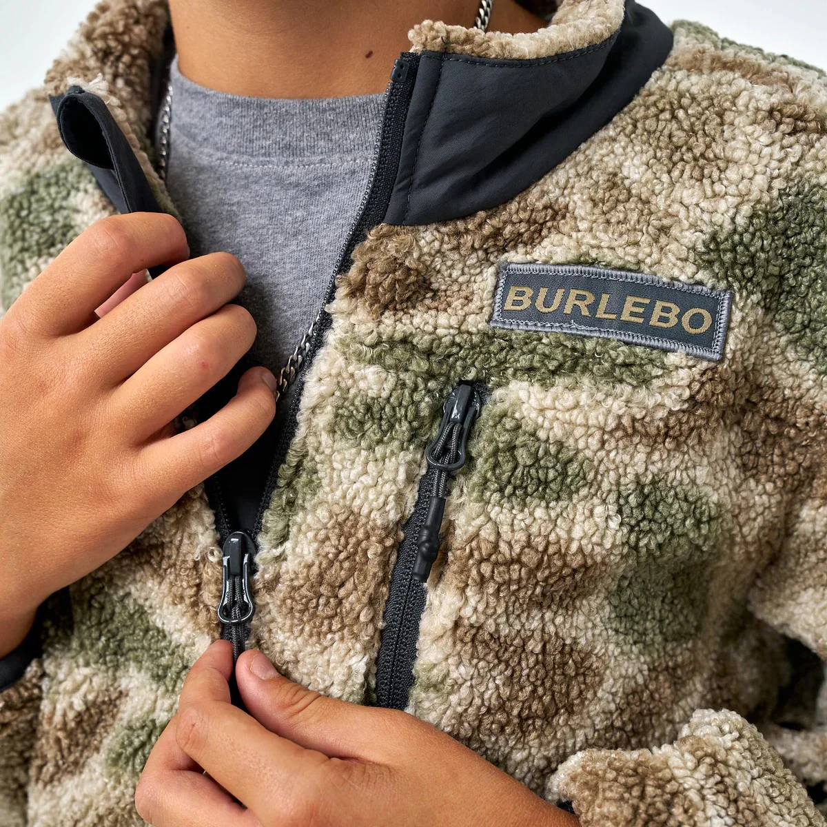 Burlebo Youth Sherpa full Zip Jacket - Image 3