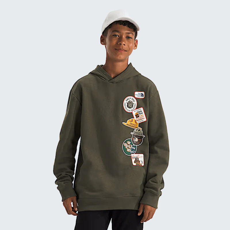 The North Face Youth Smokey Camp Fleece Pullover Hoodie - Image 2