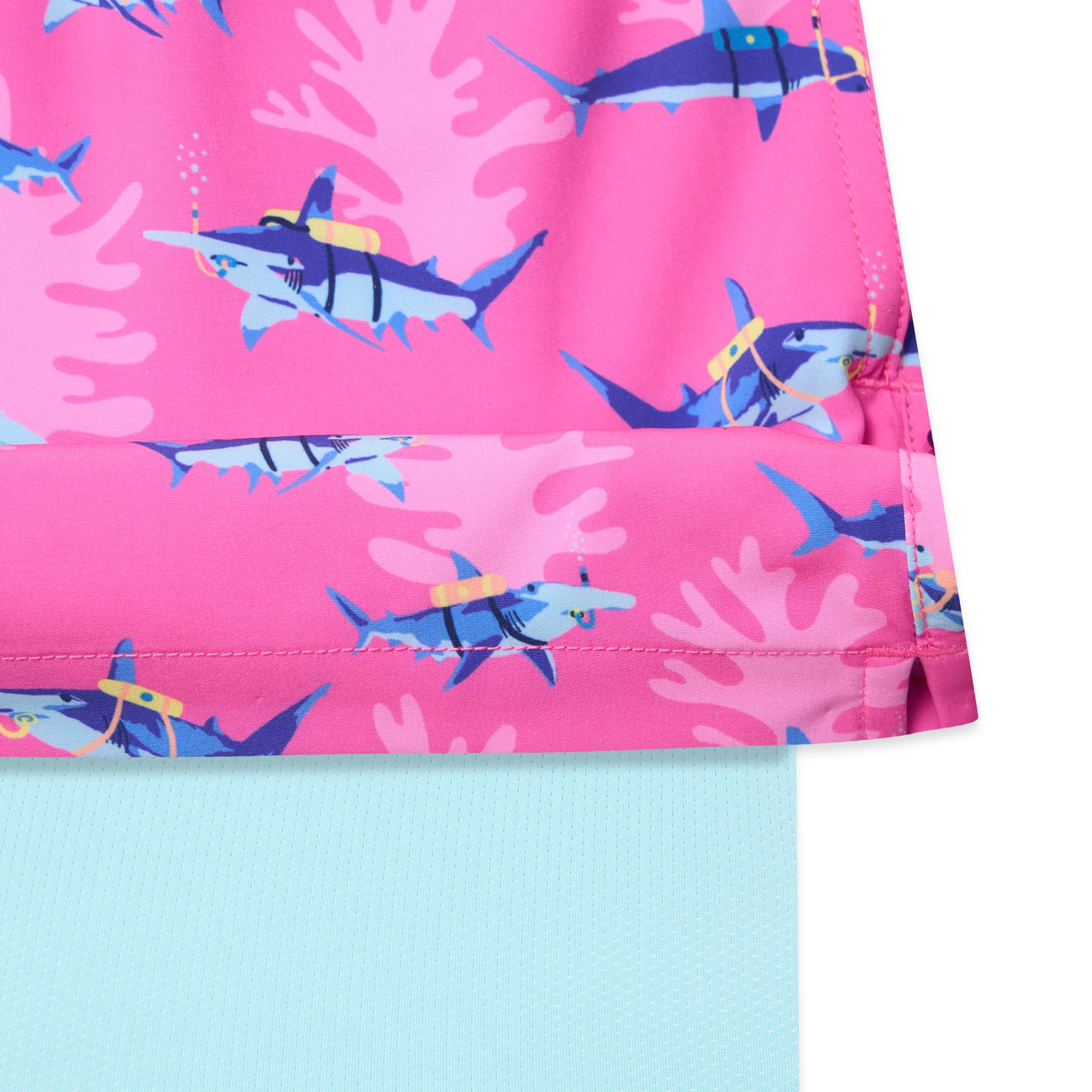 Chubbies Youth The Great Pink Sharks Swim Trunks - Image 2