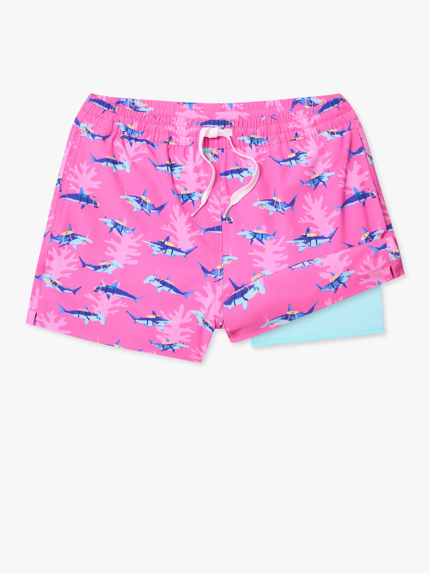 Chubbies Youth The Great Pink Sharks Swim Trunks - Image 4